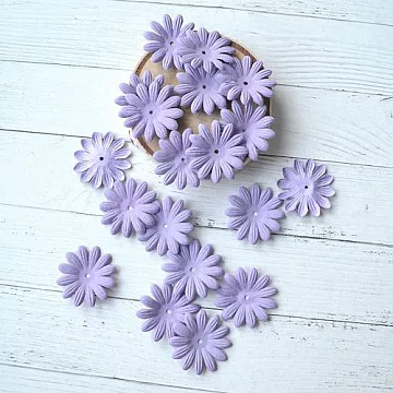 Набор бумажных цветов "Ромашка. Сиреневый", 20 шт (Китай)