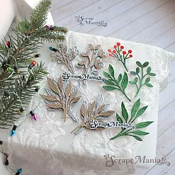 Нож "Сказка на Новый Год. Веточки и ягодки, 4,7х6 см (ScrapMania) Нож "Сказка на Новый Год. Веточки и ягодки, 4,7х6 см (ScrapMania)