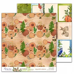 Набор бумаги 20х20 см "Домик лесника. Основной", 6 листов (Muscari)