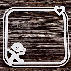 Украшение из чипборда "Рамка. Малышка" (ArtLines) Украшение из чипборда "Рамка. Малышка" (ArtLines)