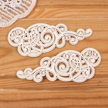 Набор украшений из чипборда 3D "Пара завитков 5" (Просто небо)