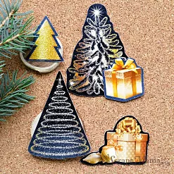 Набор высечек из бумаги "Фономикс. Новогодний. Ночь", 39 шт (ScrapMania)