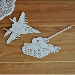 Набор украшений из чипборда "Военная техника" (Просто небо) Набор украшений из чипборда "Военная техника" (Просто небо)