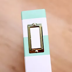 Альбом 20х20 см "Teal Stripes" (American Crafts)