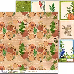 Набор бумаги 30х30 см "Домик лесника. Основной", 6 листов (Muscari)