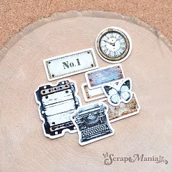 Набор высечек из бумаги "Старый архив", 51 шт (ScrapMania)