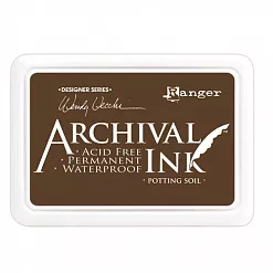 Водостойкая перманентная подушечка Archival Ink Potting Soil Земляной