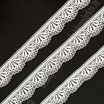 Кружево эластичное "Молочное", ширина 3,2 см, 1 м 