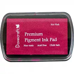 Подушечка чернильная пигментная, цвет розовый, 7х4,5 см Dovecraft (Hot Pink)