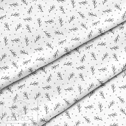 Отрез ткани 79х50 см "Веточки с точкой" (Cotton)