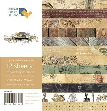 Набор бумаги 30х30 см "Homo sapiens", 12 листов (DreamLight Studio)