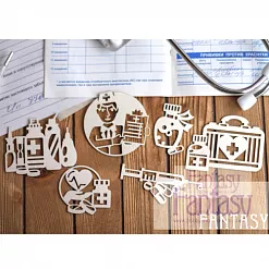 Набор украшений из чипборда "Медицина 7" (Fantasy)