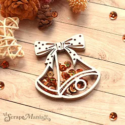 Шейкер "Волшебный снегопад. Колокольчик. Мини", 5,5х5,5 см (ScrapMania) Шейкер "Волшебный снегопад. Колокольчик. Мини", 5,5х5,5 см (ScrapMania)