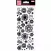 Наклейки с блестками "Черные ромашки" (DoCrafts)