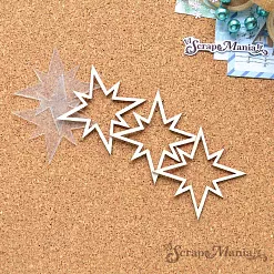 Шейкер "Дачный Новый Год. Звезда остроконечная мини", 5,4х5,4 см (ScrapMania)