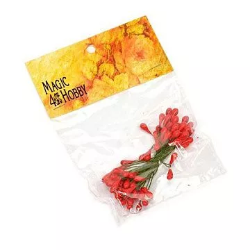 Набор тычинок "Жемчужные. Алые", средние (Magic Hobby)