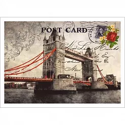 Тканевая карточка "Мужской винтаж. Лондон" (ScrapMania) Тканевая карточка "Мужской винтаж. Лондон" (ScrapMania)