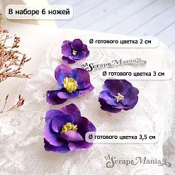 Нож "Морозник. Шесть лепестков", 3,6х3,8 см (ScrapMania)