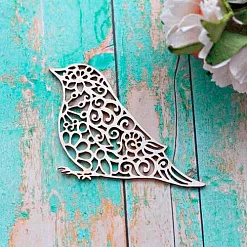 Украшение из чипборда "Птичка резная" (ScrapКрым) Украшение из чипборда "Птичка резная" (ScrapКрым)
