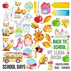 Набор бумаги 20х20 см "Cool school", 10 листов (Фабрика Декору)