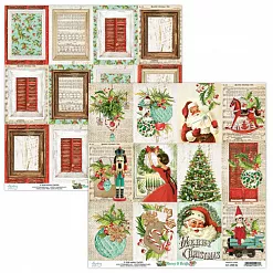 Набор бумаги 15х15 см "Merry & Bright", 24 листа (Mintay)