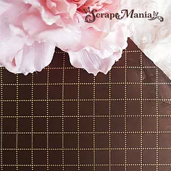 Отрез экокожи 30х69 см "Текстурный. Золотой ромб на шоколадном" (Pty Италия) Отрез экокожи 30х69 см "Текстурный. Золотой ромб на шоколадном" (Pty Италия)