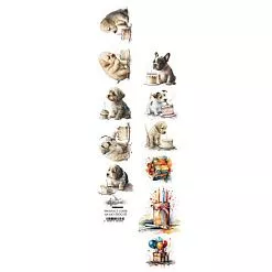 Бумага 6х30 см "Happy Time. Dog. Для вырезания" (Alchemy of Art)