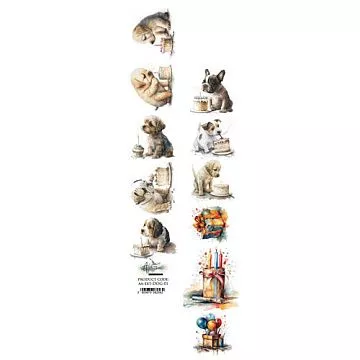 Бумага 6х30 см "Happy Time. Dog. Для вырезания" (Alchemy of Art)