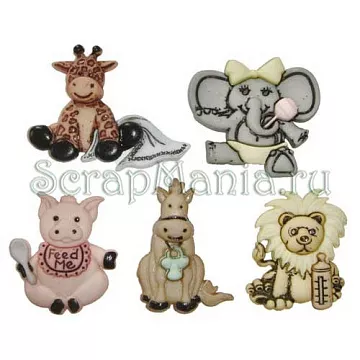 Набор пуговиц "Мягкие игрушки" (Dress It Up)