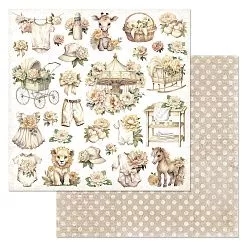 Набор бумаги 30,5х30,5 см "Плюшевые малыши", 12 листов (ScrapMania)