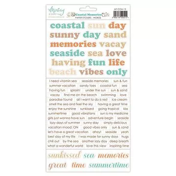 Наклейки 15,5х30 см "Coastal Memories. Words" (Mintay)
