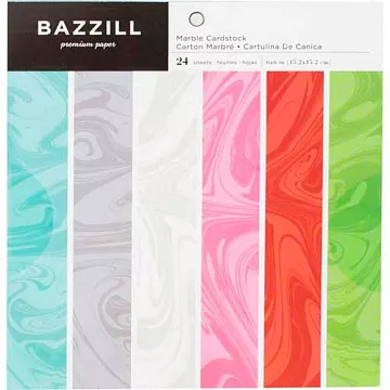 Набор кардстока 15х15 см "Marble. Мрамор", 24 листа (Bazzill Basics)