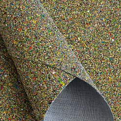 Отрез экокожи А4 "Пайетки. Фисташковый" Отрез экокожи А4 "Пайетки. Фисташковый"