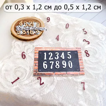 Нож "Цифры", 1,2х0,5 см (ScrapMania)