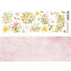 Лист с картинками 10х30 см "Однажды летом. Букеты" (ScrapMania)