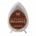 Подушечка чернильная пигментная "капля" Brilliance, размер 32х50мм, цвет кофейный