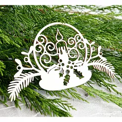 Чипборд "Шар со свечой 2", 10,4х6 см (LeoMammy) Чипборд "Шар со свечой 2", 10,4х6 см (LeoMammy)