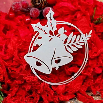 Украшение из чипборда "Колокольчики в рамке" (Fantasy)