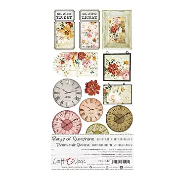 Набор бумаги 30х15 см "Rays of Sunshine. Конверты", 12 листов (CraftO'clock)