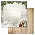 Бумага "Новогодний лес. Белый конь" (ScrapMania)