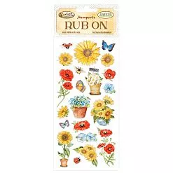 Натирки 10х21 см "Sunflower art. Цветы" (Stamperia)