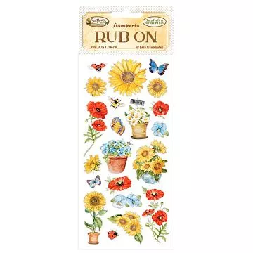 Натирки 10х21 см "Sunflower art. Цветы" (Stamperia)