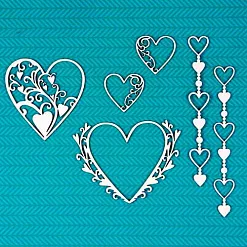 Набор украшений из чипборда "Сердечки" (CraftStory) Набор украшений из чипборда "Сердечки" (CraftStory)