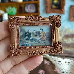 Миниатюра "Картина в раме. Большая. Охотники на привале", 1 шт (Югарт)