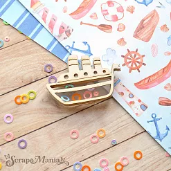 Чипборд "Морячок. Шейкер. Кораблик. Мини" (ScrapMania)
