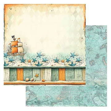 Бумага "Маленький пират. Палуба" (ScrapMania)