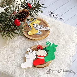 Нож "Новогодний сапожок", 3,3х4,5 см (ScrapMania)