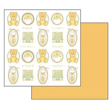 УЦЕНКА Бумага "Мишка, цыпленок,сова, зайчик" (Stamperia)