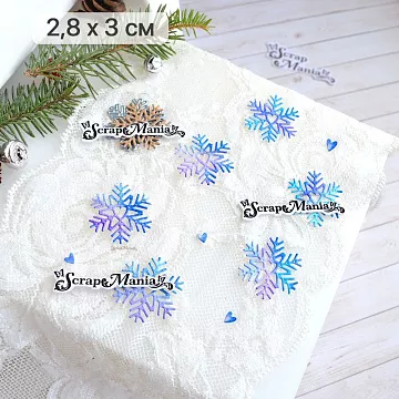 Нож "Добрый праздник. Снежинка", 2,8х3 см (ScrapMania)