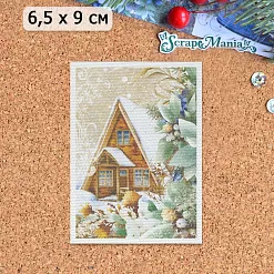 Тканевая карточка "Дачный Новый Год. Зимний день" (ScrapMania)
